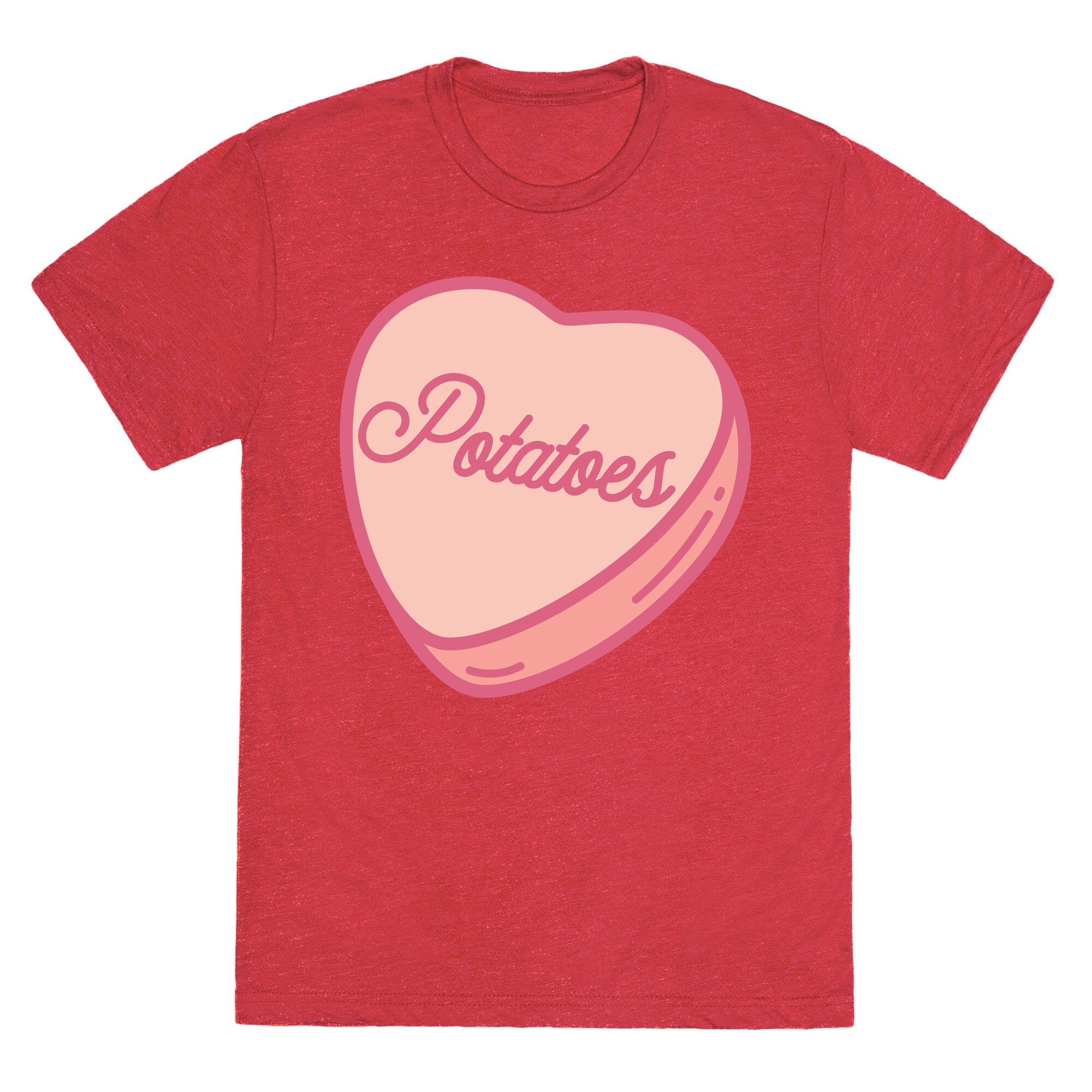 Potatoes Candy Heart Unisex Triblend Tee